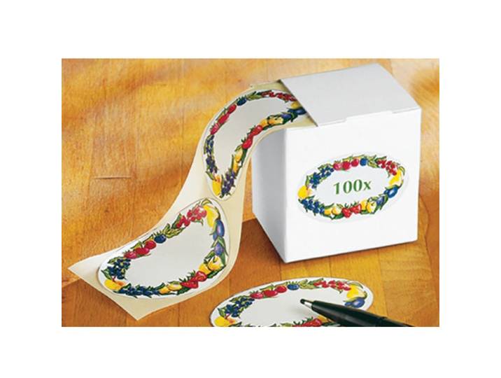 100 étiquettes autocollantes décor fruits Wenko by Maximex