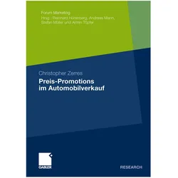 Preis-Promotions im Automobilverkauf, Fachbücher von Christopher Zerres