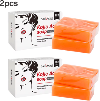 Inspire Picks Kojic Acid Brightening Soap Set (65g By2) Deep Cleansing & Even Tone Facial Bar beige