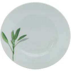 Pastateller KRÄUTER SALBEI (D 27 cm) - weiß - D 27 cm