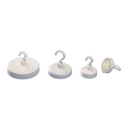 magnetoplan Hakenmagnet magnetoplan® 36mm 8kg Ferrit weiß (Ø) 36 mm rund, mit Haken Weiß 1 St. 52636
