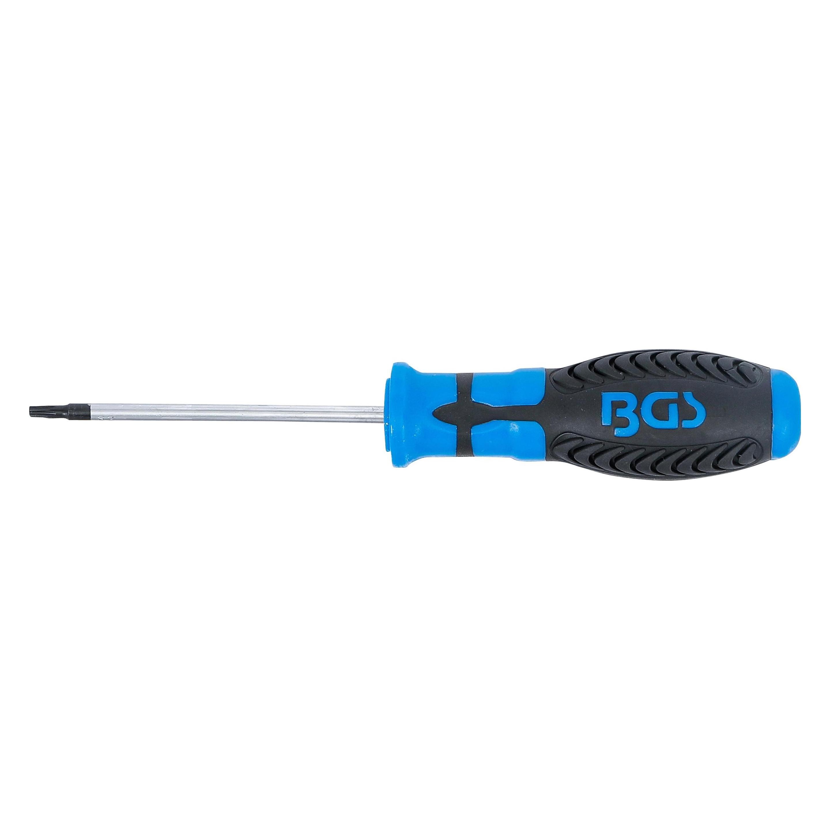 BGS Schraubendreher T-Profil (für Torx) mit Bohrung T10 Klingenlänge 80 mm (7849-T10)
