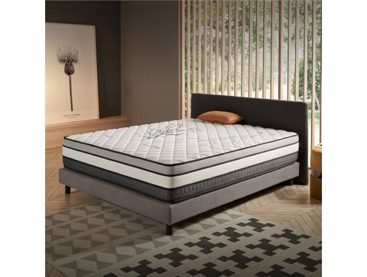 COSMOS - Solar - Matratze 160x200 cm - Höhe 30 cm Taschenfederkernmatratze - 160x200 H3/H4 - Matratze 160x200 - Oeko-tex Zertifiziert - Latex Blue 7 Zonen