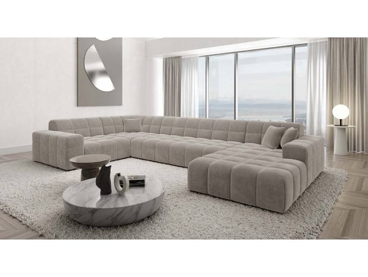 Stoff Wohnlandschaft Ibiza U-Form