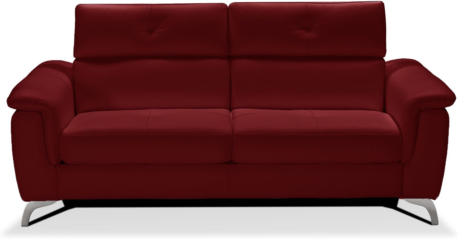 convertiblecenter BARI - Canapé convertible design 4 places - Cuir, Bordeaux