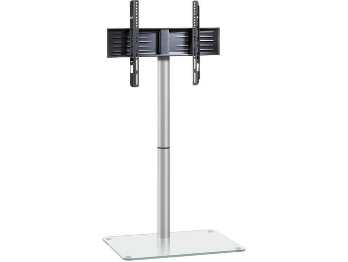 Mid.you Tv-Rack, Klar, Alu, Metall, Glas, 60x100x45 cm, schwenkbar, Kabeldurchlass, Wohnzimmer, TV Möbel, TV-Racks