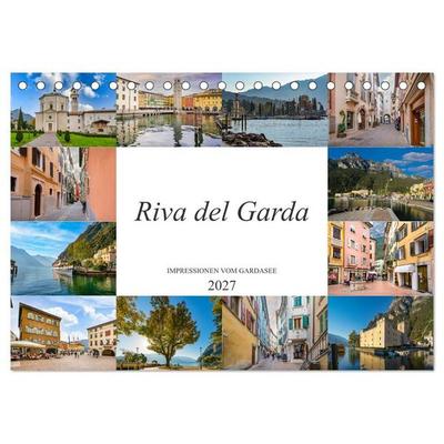 Riva del Garda Impressionen vom Gardasee (Tischkalender 2027 DIN A5 quer), CALVENDO Monatskalender