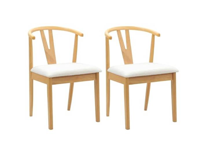 NLQMSU Esszimmerstuhl, 2 Stück, Massivgummi Lackierte Oberfläche, gepolsterte Sitzfläche, Vintage-Stil, für Esszimmer, Küche, Büro, einfache Reinigung