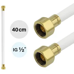 Flexschlauch DN8 IG/IG 1/2` -400mm Weiss Gold