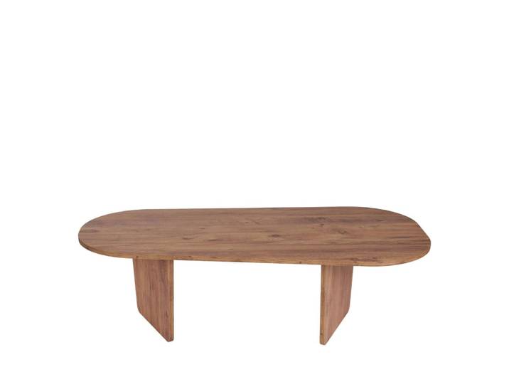 Table basse ovale en bois 130x65cm - bois
