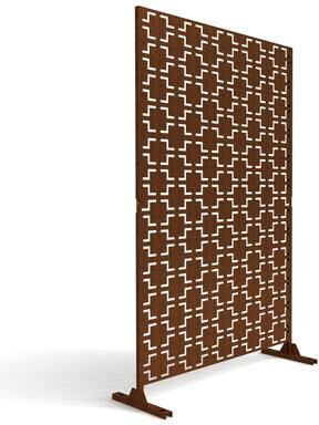 Uixe "Free Standing Metal Privacy Screen Panel Decorative Outdoor Privacy Screen - 72""H x 47""W"