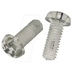 SPC M4X10 - Kunststoffschrauben Kreuzschlitz M4 x 10 mm, 100 Stück