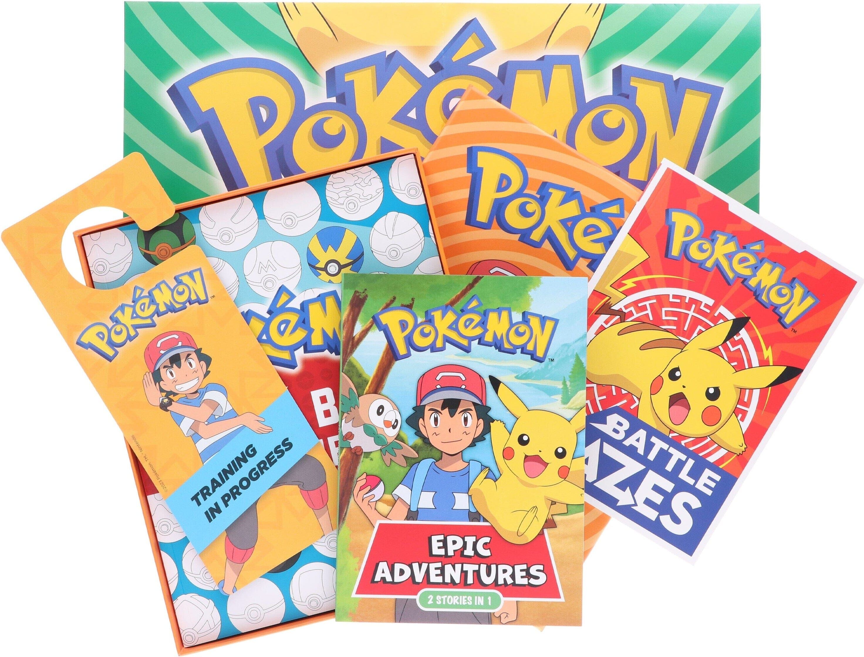 Pokemon Epic Battle Collection (Includes 3 Books, A Poster, A Door Hanger & A Poké Ball Craft) by Pokemon - Ages 6-8 HarperCollins Publishers