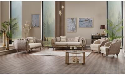 Furnia Brooks 3 Pieces Living Room Sets 2 Sofa 1 Chair