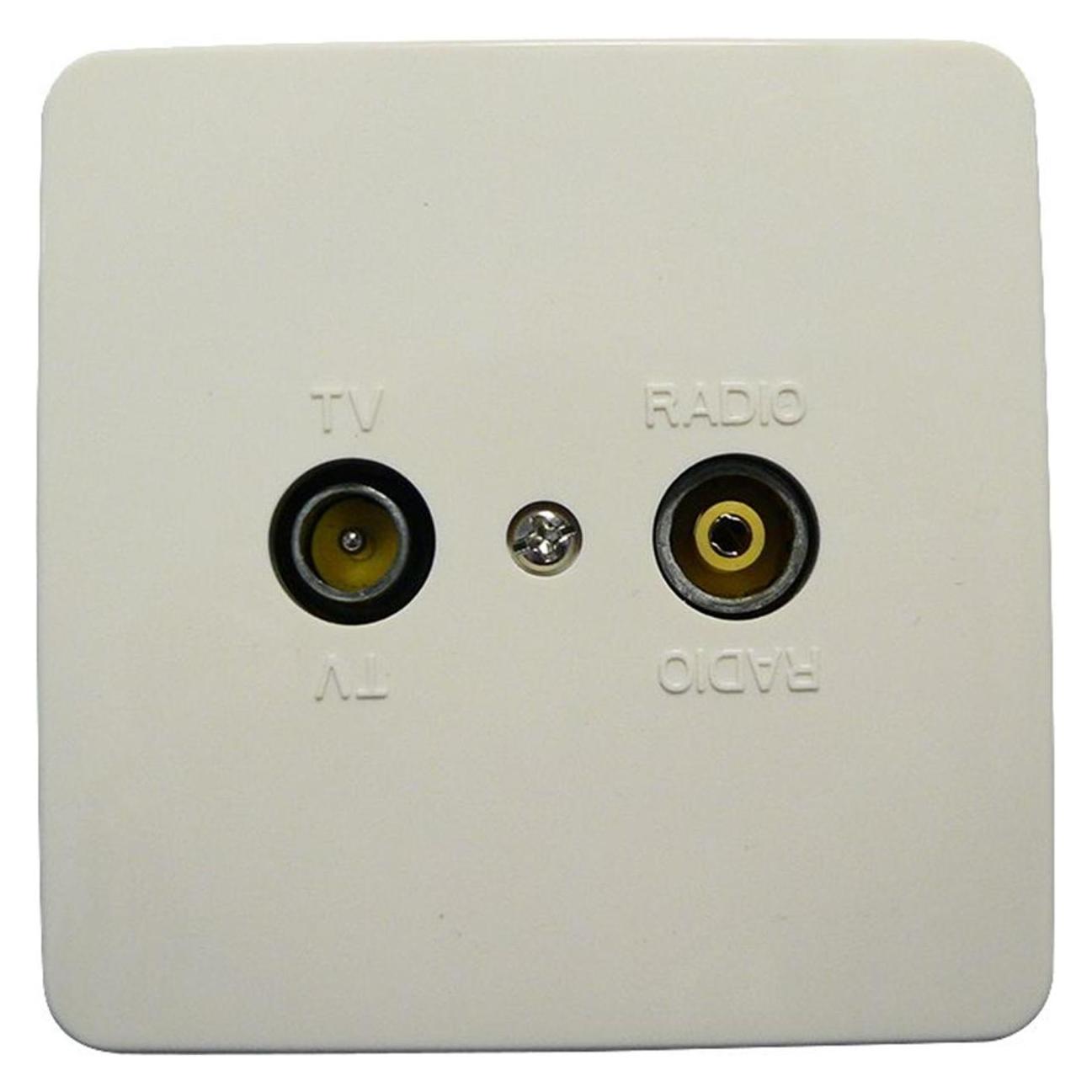 Maximum Wall outlet TV/Radio finish. (63501)