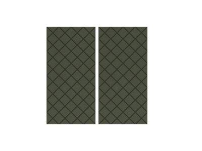 Akustik Wandpaneel grün-meliert, 2er-Set schallabsorbierend, 100x50 cm, reduziert Nachhall für Büro, Homeoffice und Meeting