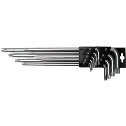 SW-Stahl, Sechskantschlüssel, 5-Stern Winkelschlüssel 9-teilig T10 - T50, 04494L
