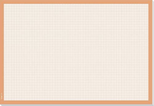 Sigel HO270 Schreibunterlage Millimeterpapier, kariert Weiß, Orange (B x H) 59.5cm x 41cm 30 Blatt Graph
