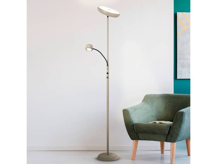 Lampadaire LED 26 x 180 x 43cm Beige/Beige/Noir fer, laqué acrylique LED Module LED