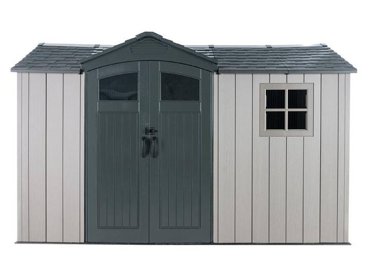 Lifetime Kunststoff Gerätehaus Pluto Gerätehaus mit Boden Grau 206x350x225 cm