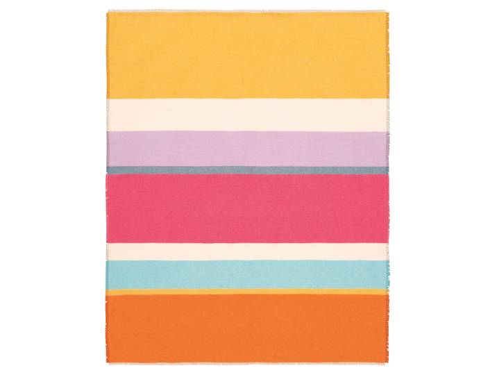 Plaid BIEDERLACK Plaid Summer , nizza stripe, B:130cm L:170cm, Baumwolle, Polyacryl, Wohndecken, Plaid, sommerliches Plaid mit Fransen