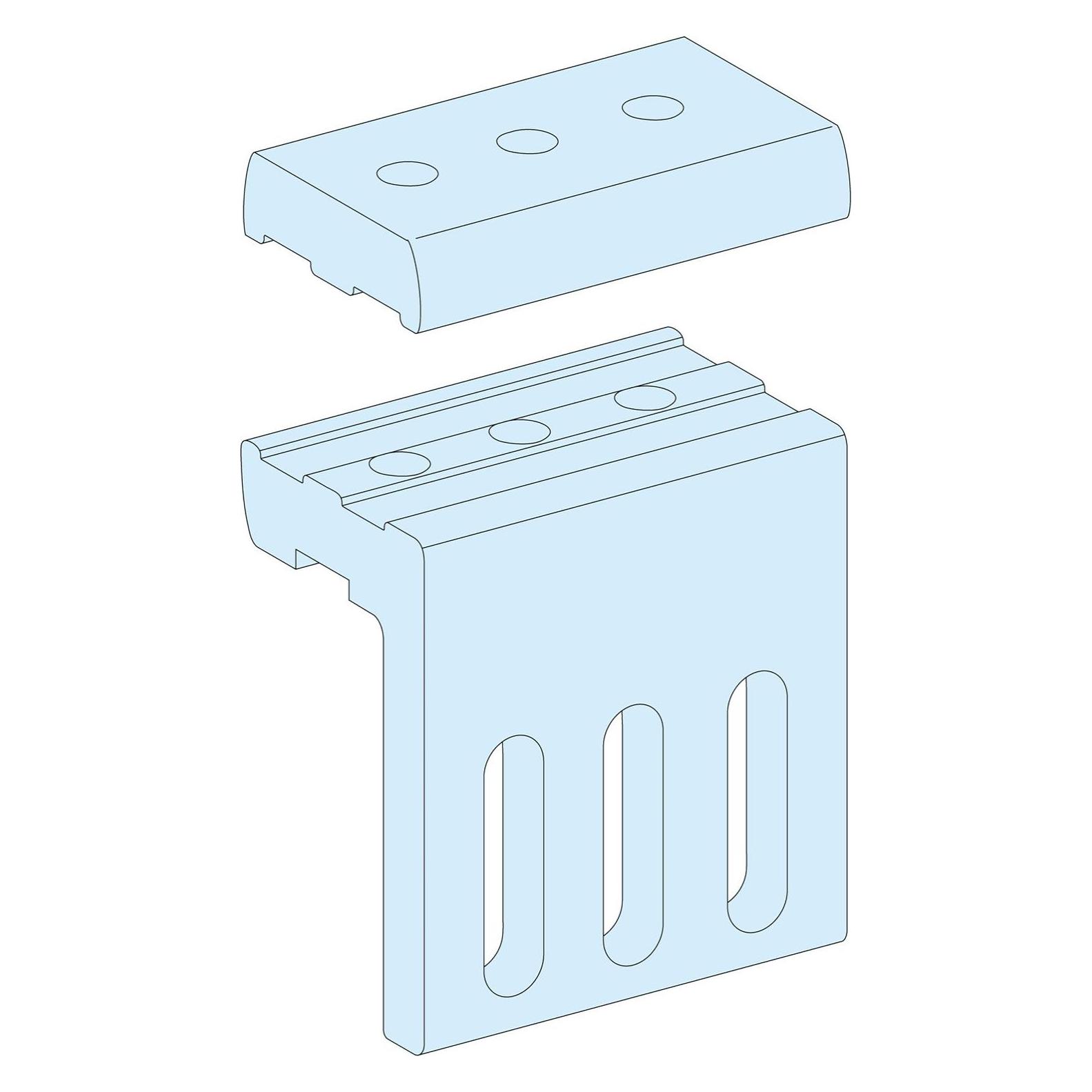 Schneider Electric 4000A-Verbindungsplatte für 10-mm-Schienen horizontal/vertikal flach LVS04637 (LVS04637)