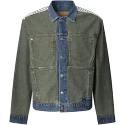 Pepe Jeans für Herren. PM403155 Wendejacke W11 blau, grün (M), Lässig, Baumwolle, Denim, Nachhaltig