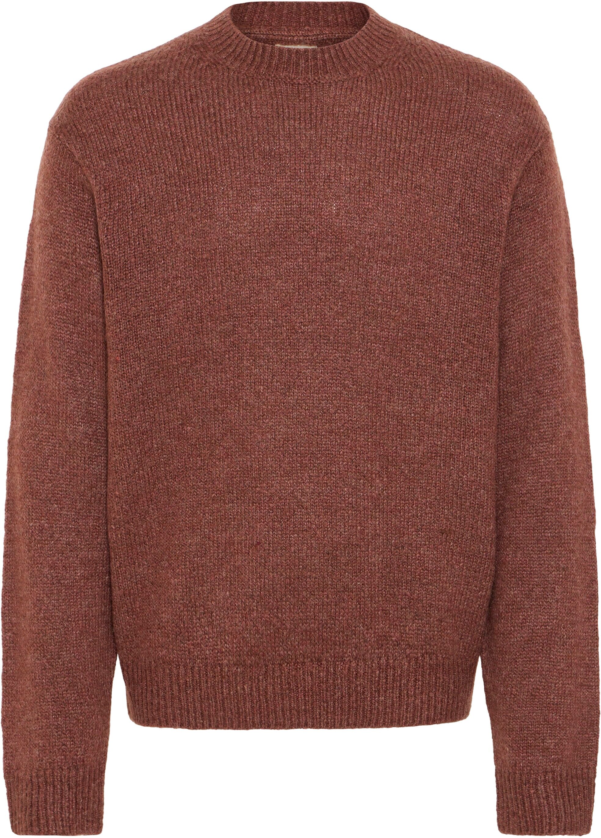 !solid Strickfleece-Pullover SOLID "Strickpullover SDHamdani", Herren, Gr. M, fudgesickle, normal, Pullover Strickfleece-Pullover