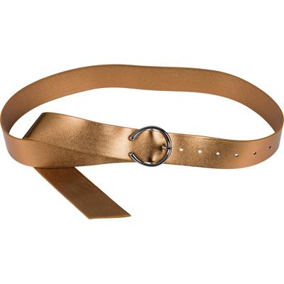 Taillengürtel STYLEBREAKER "Taillengürtel mit Hufeisen Schnalle", Damen, gold (gold metallic), Obermaterial: 100% Polyurethan PU., Modisch, Gürtel