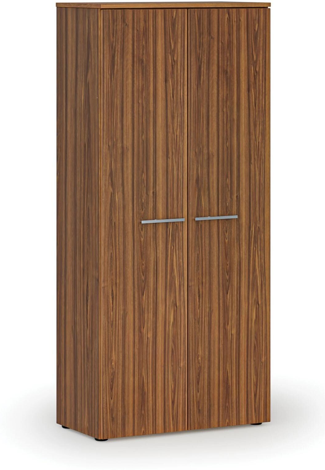 B2B Partner Garderobenschrank mit Auszug PRIMO WOOD, 800 x 420 x 1781 mm, Nussbaum