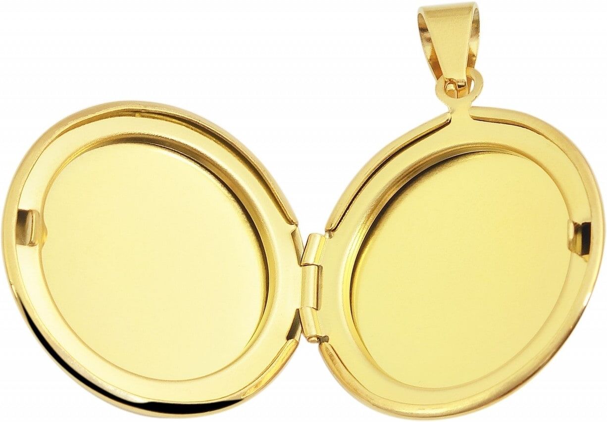 Kettenanhänger ADELIA´S "modischer Schmuck Anhänger aus Edelstahl", gold, Schmuckanhänger, Damen, Edelstahl, Kettenanhänger