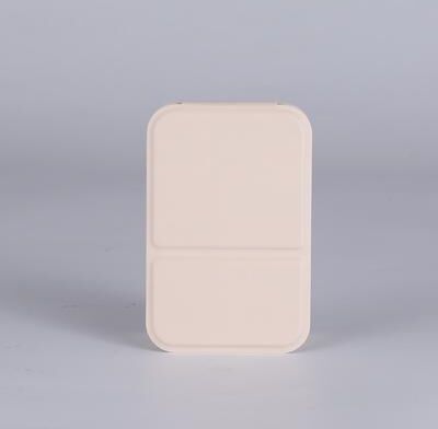 Fusion Finds Portable Makeup Mirror Foldable PU Leather Compact Pocket Desktop Vanity Mirror white
