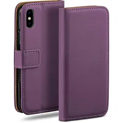 moex Book Case für iPhone X Klapphülle mit Kartenfach