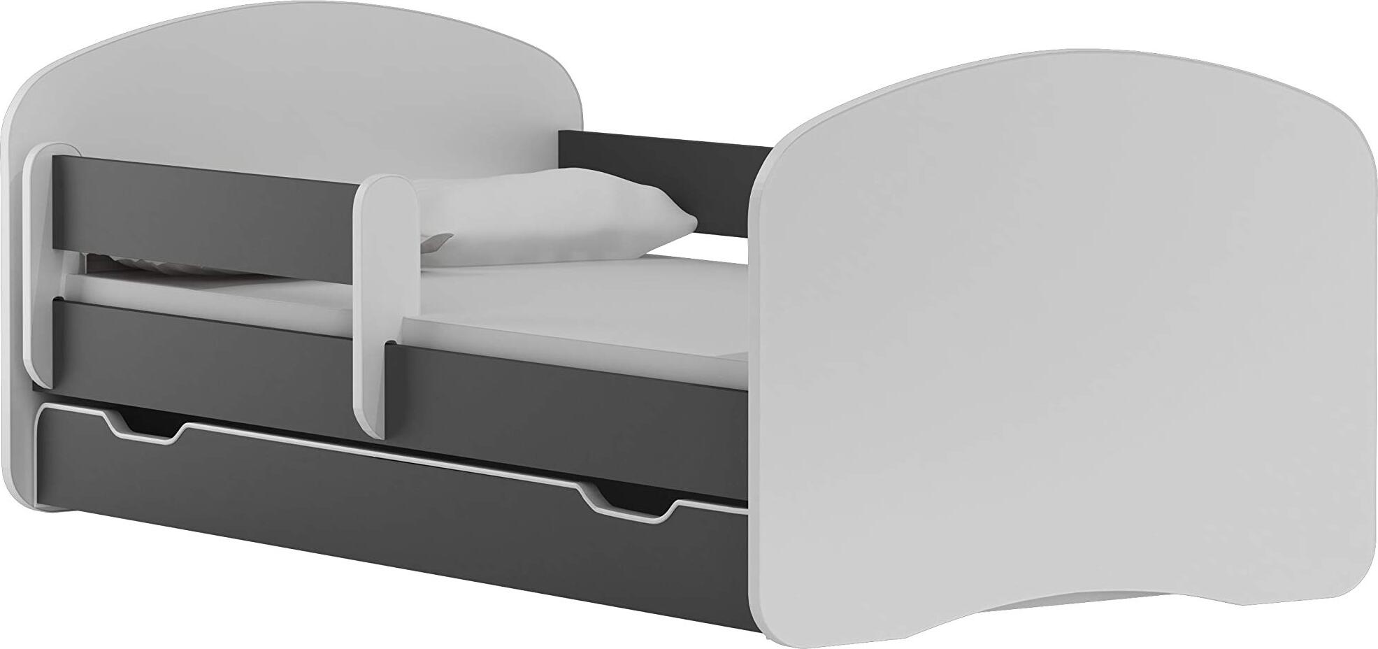 BDW NEU Kinderbett, 2 Liegeflächen, 2 Matratzen, Doppelbett, Graphit, 200x90