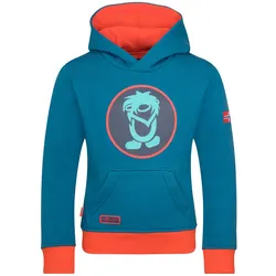 Trollkids Kinder Troll Kapuzenpullover - 128 - summernight blue/red clay