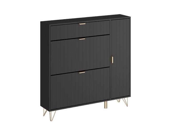 Armoire à chaussures noir 108x107.5cm