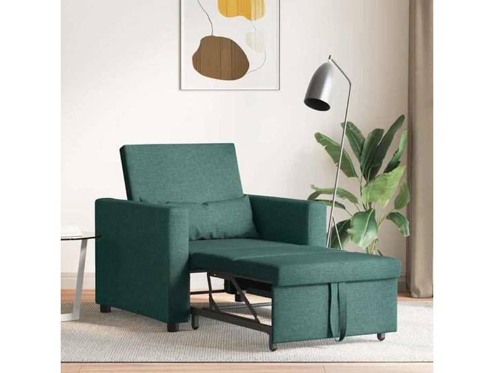 Vert Canapé Lit Simple - SOLOMON - FAUTEUIL SIMPLE - Vert foncé 90x165x87 cm tissu FF18