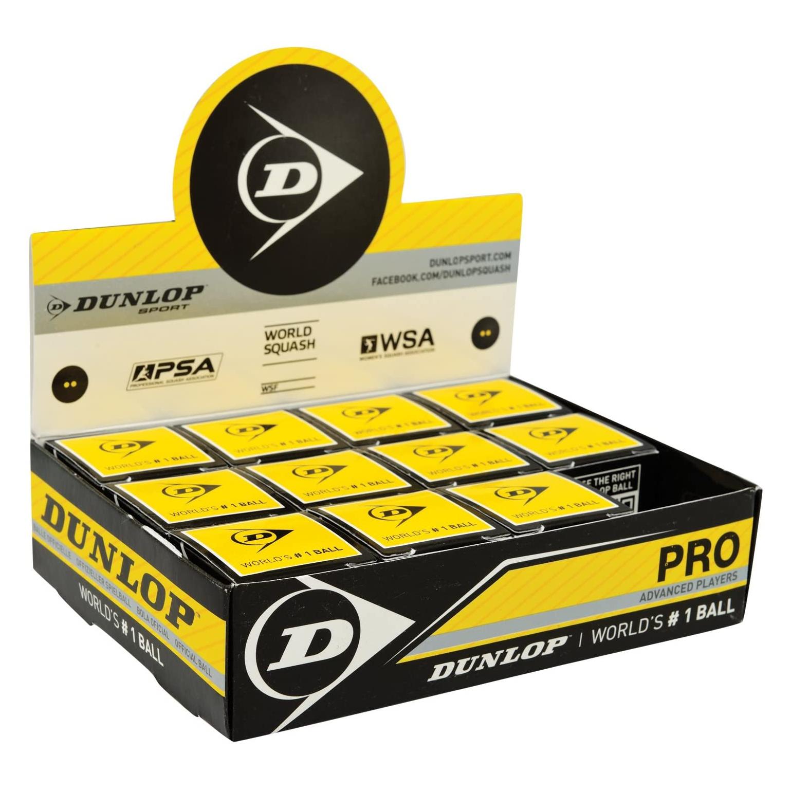 Dunlop Pro Squash Ball, 12er Pack (700108)