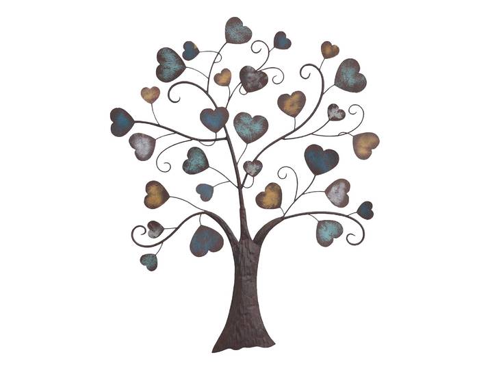 home24 Muurdecoratie Heaton gelakt ijzer bruin 60 x 75 x 3cm