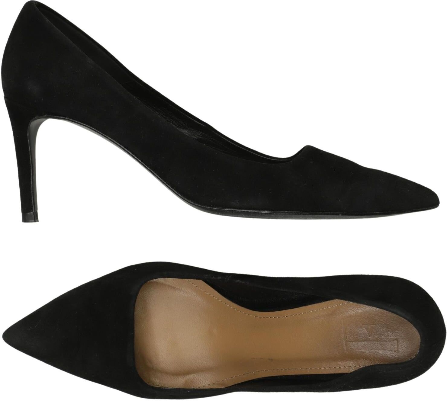 Flattered Damen Pumps, Schwarz, Gr. EU 38, kein / Etikett - Second Hand