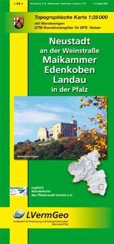 Neustadt an der Weinstraße, Maikammer, Edenkoben, Landau in der Pfalz 1 : 25 000. Naturparkkarte P9: Mit Wanderwegen. Koordinatengitter für GPS-Nutzer - Preis vom 10.10.2026 11:48:34 h