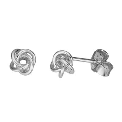 Paar Ohrstecker FIRETTI "Schmuck Geschenk Silber 925 Ohrschmuck Ohrringe Knoten", silberfarben, Ohrringe, Damen, 6mm, Silber 925 (Sterlingsilber)