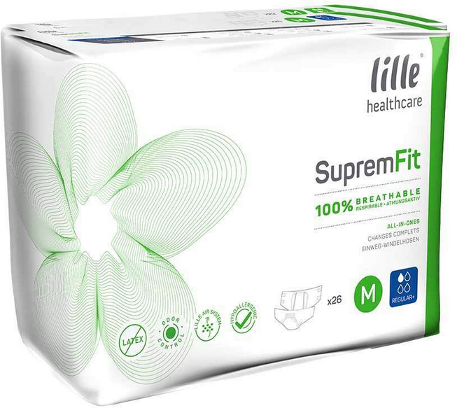 Lille Healthcare Lille Suprem Fit Regular Plus Medium - 4 paquets de 26 protections