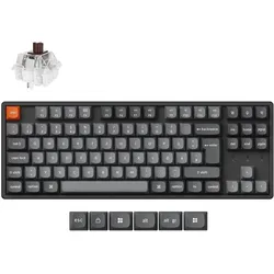 Keychron K8 Max 80% Alu RGB Brown bk H, Maus + Tastatur Zubehör, Schwarz