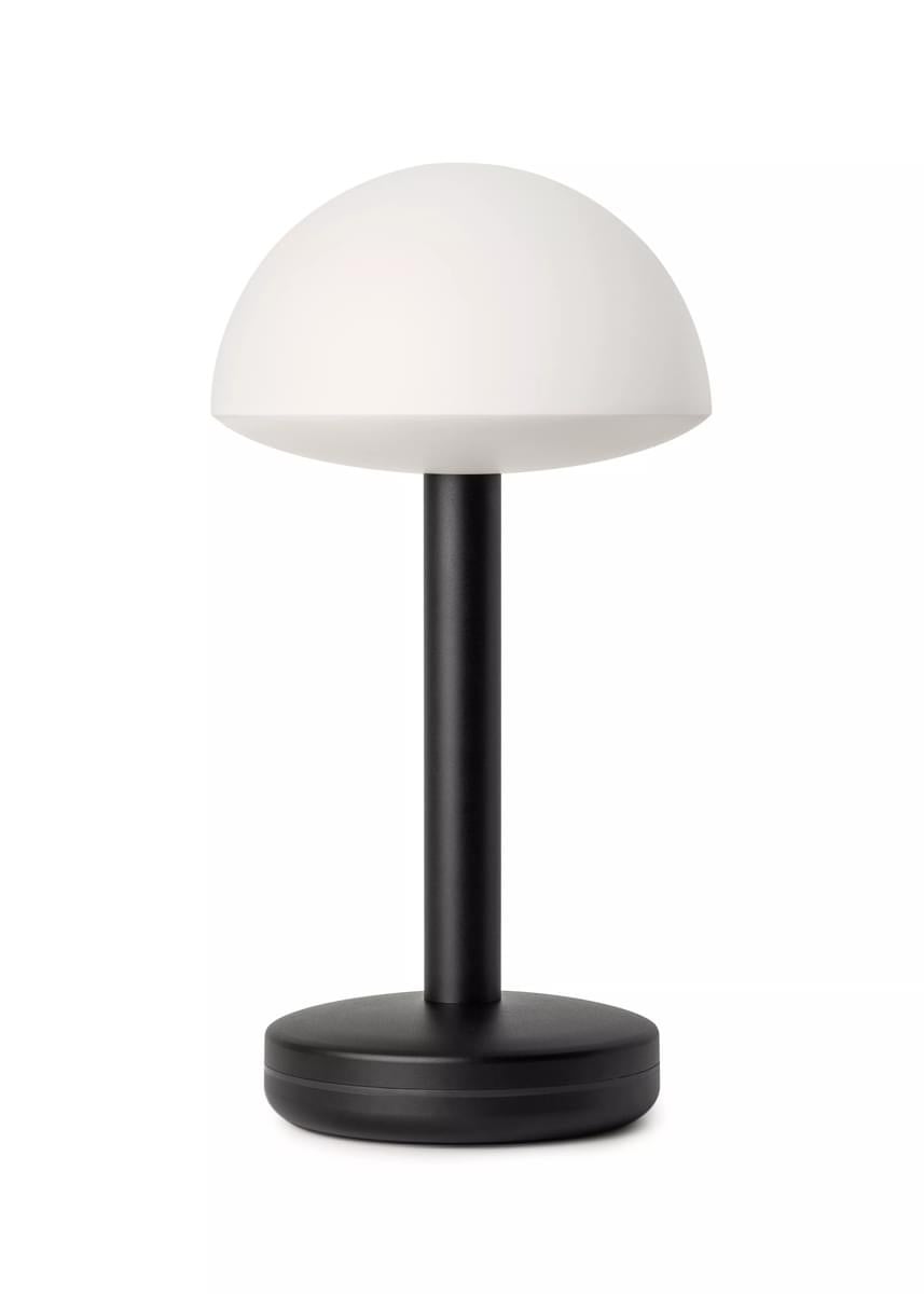 Humble oplaadbare tafellamp Black Frosted - Zwart
