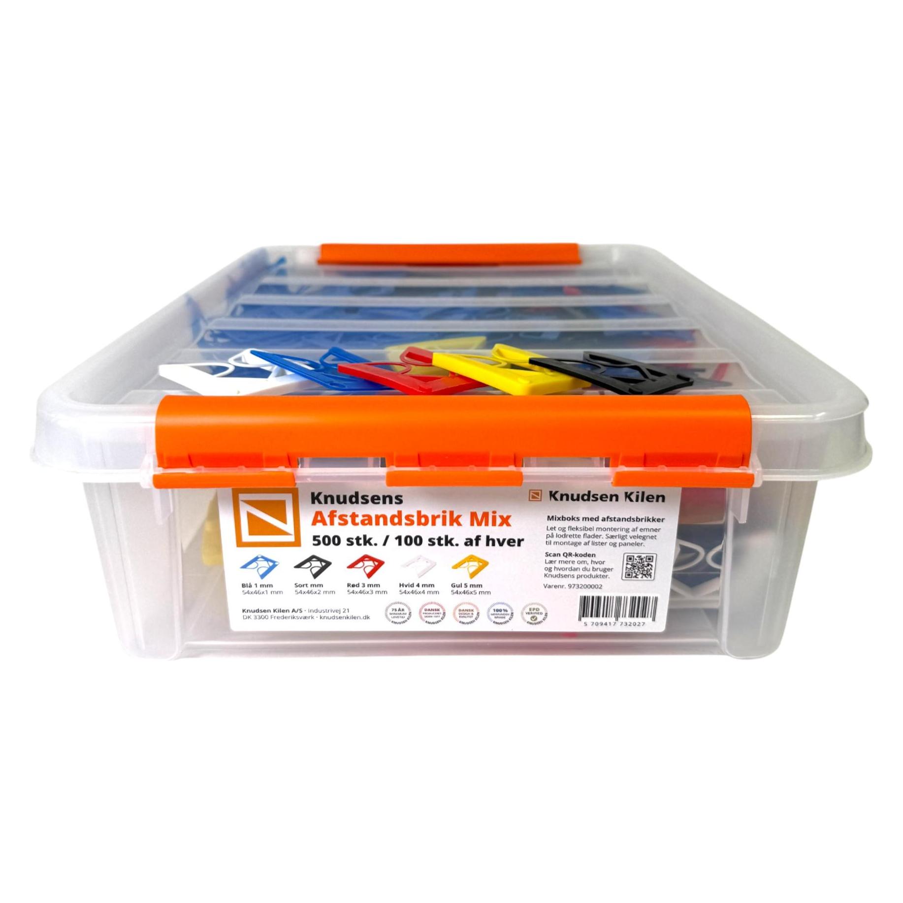 Knudsen Kilen afstandsbrikker mix 500 stk (973200002)
