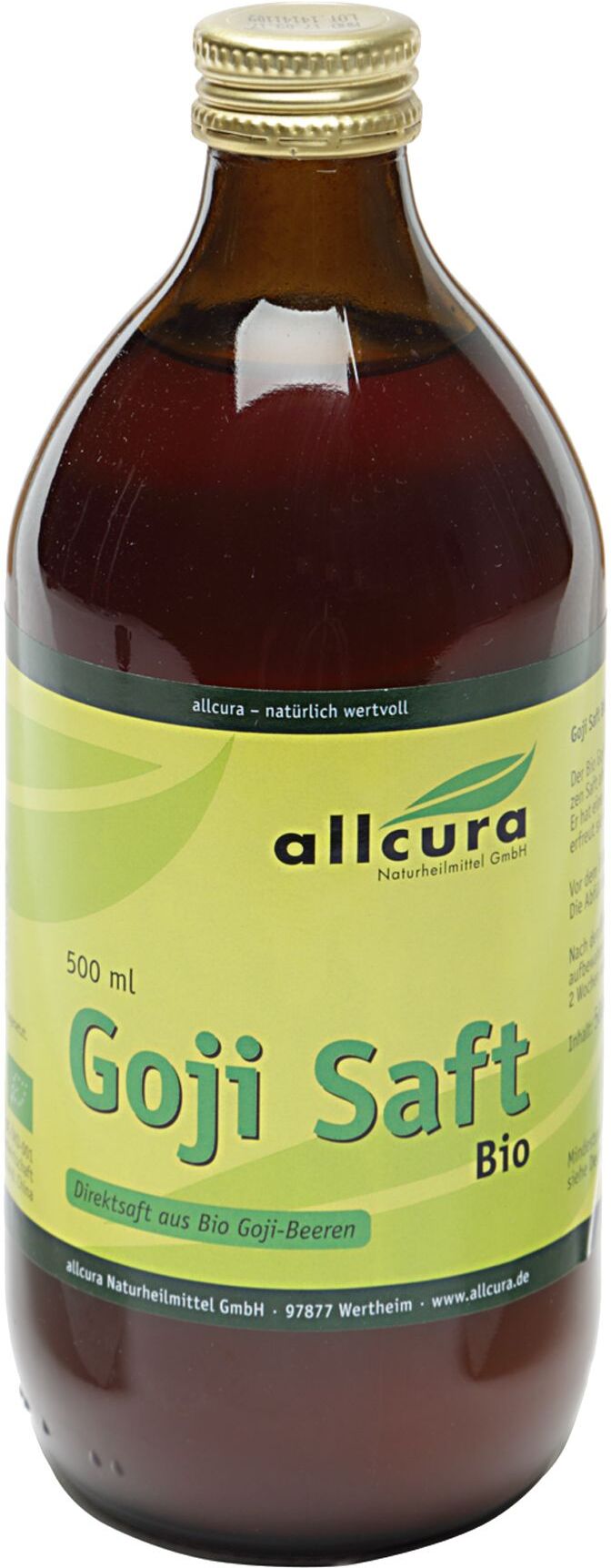 allcura Goji Saft Bio 500 ml