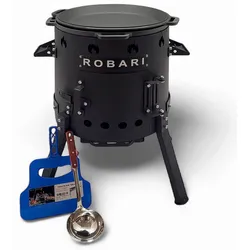 Robari Utschak Set mit Kasan 12 L mit Pfannendeckel und Zubehör