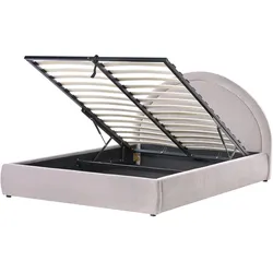 BETT mit Stauraum 160/200 cm Beige Mouzon