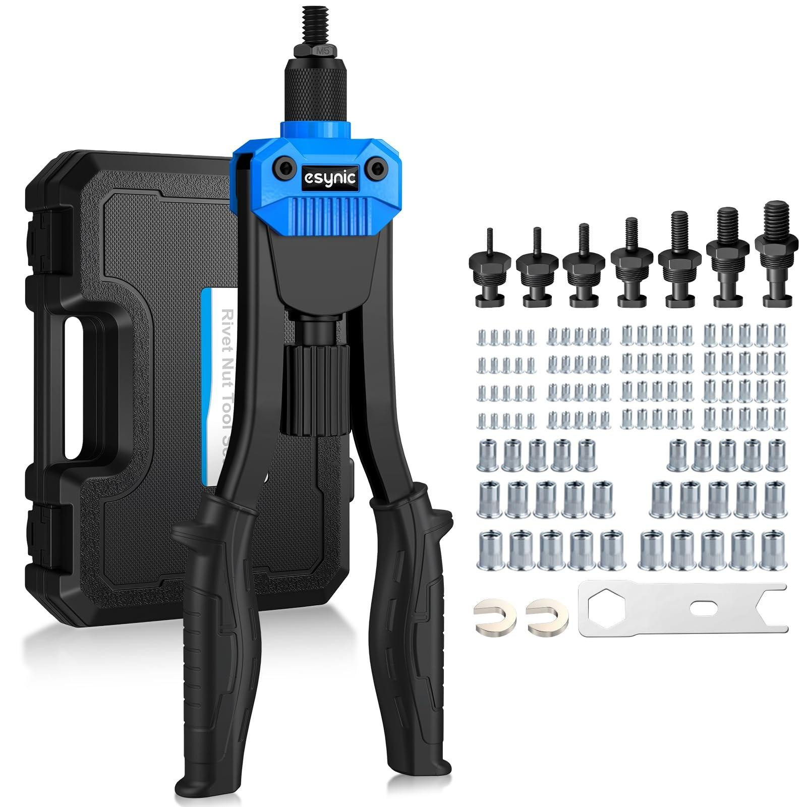 Handmatige rivet tangen met ergonomische handgreep en accessoires